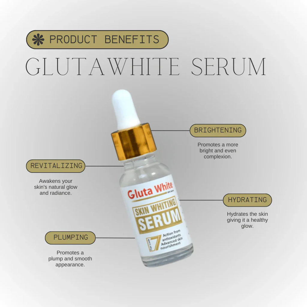 🌸 Gluta White – 3 in 1 Skin Whitening Deal  (Face Wash + Whitening Serum + Night Cream)